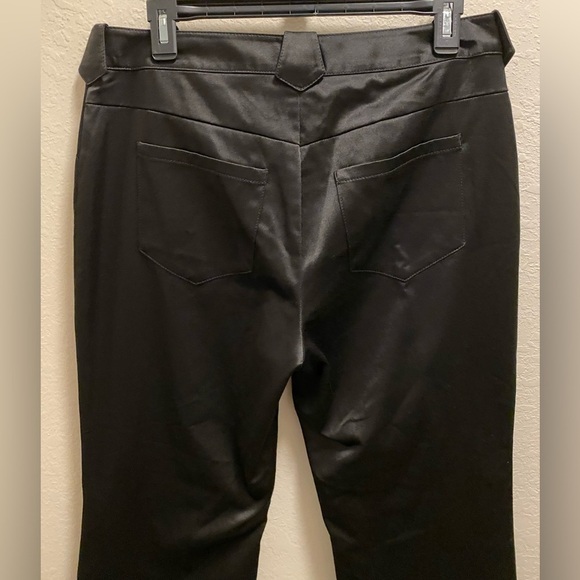 Anna Sui X INC Wide Leg Satin Black Western Style Pants Size 8 - Picture 9 of 9